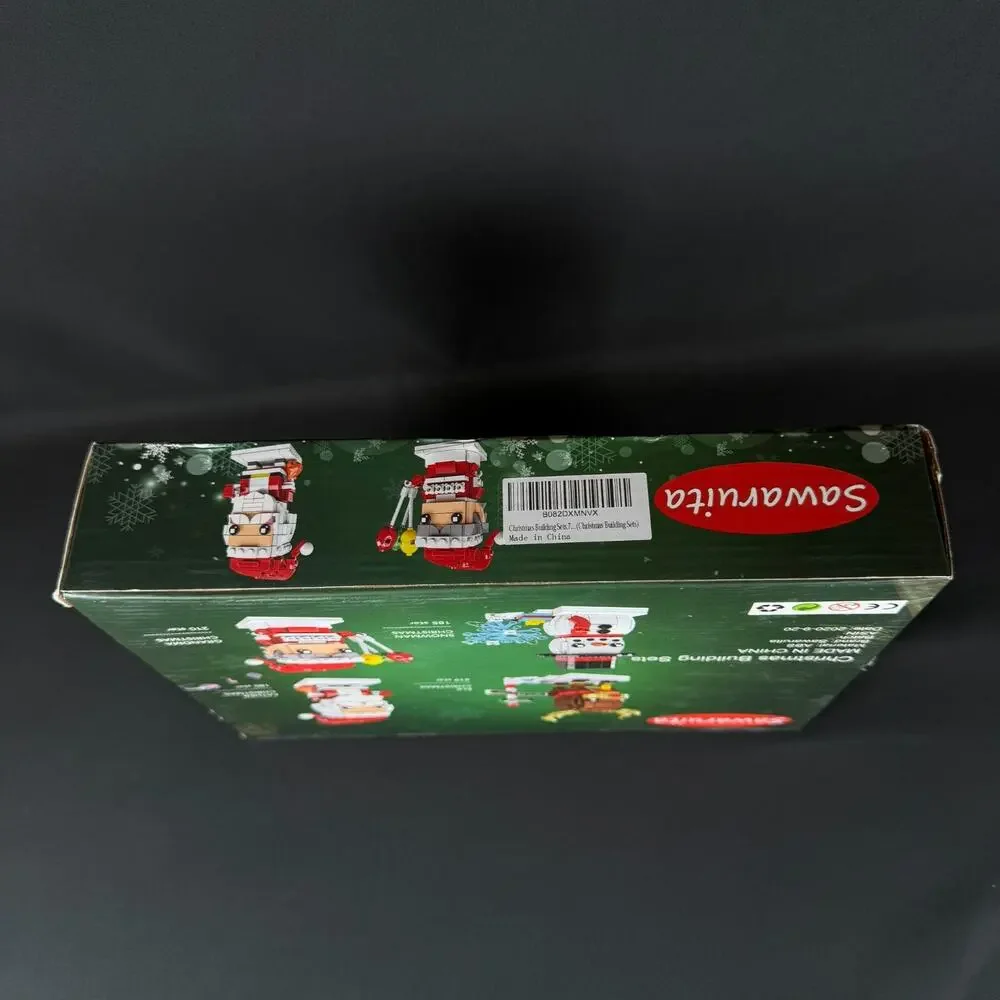 Christmas Building Sets,799Pcs Contain Christmas Mr. Mrs. Claus, Reindeer, Snowm
